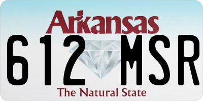 AR license plate 612MSR
