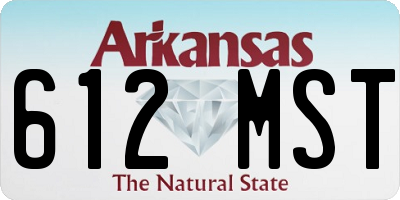 AR license plate 612MST