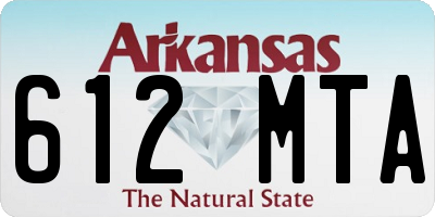 AR license plate 612MTA