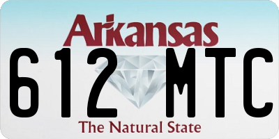 AR license plate 612MTC