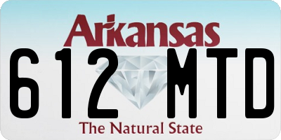 AR license plate 612MTD