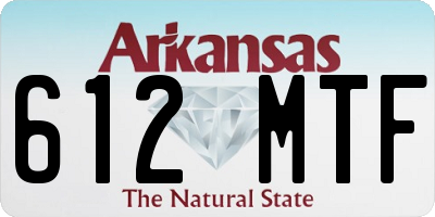 AR license plate 612MTF