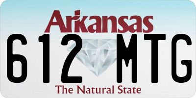 AR license plate 612MTG