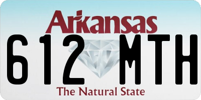 AR license plate 612MTH