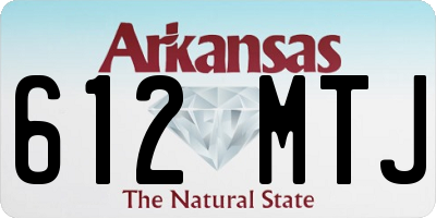 AR license plate 612MTJ