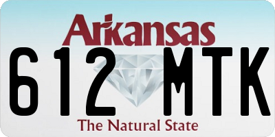 AR license plate 612MTK