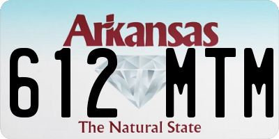 AR license plate 612MTM