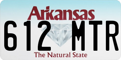 AR license plate 612MTR
