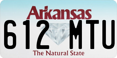 AR license plate 612MTU