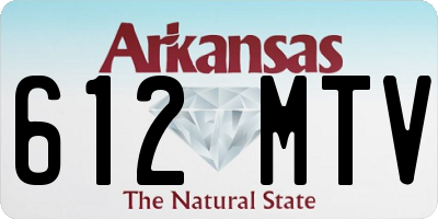AR license plate 612MTV