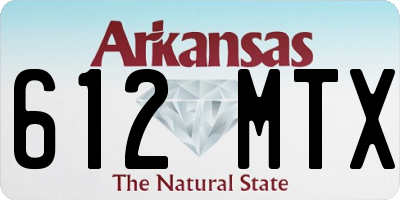 AR license plate 612MTX