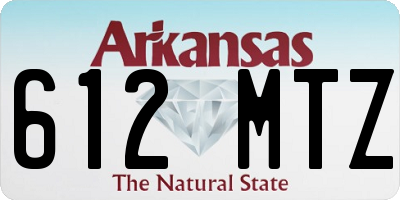 AR license plate 612MTZ