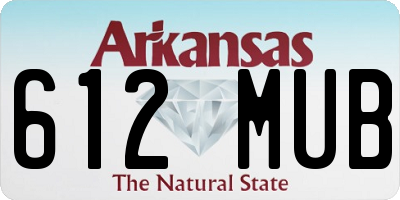 AR license plate 612MUB