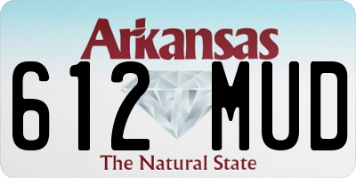AR license plate 612MUD