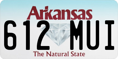 AR license plate 612MUI