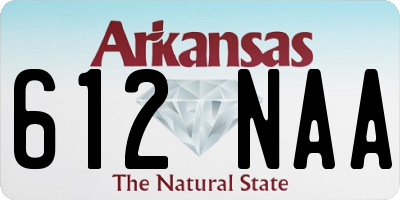 AR license plate 612NAA