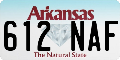 AR license plate 612NAF