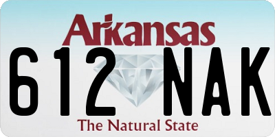 AR license plate 612NAK