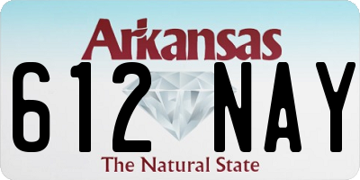 AR license plate 612NAY