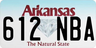 AR license plate 612NBA