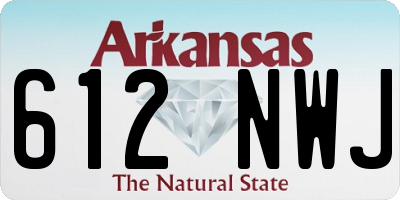 AR license plate 612NWJ