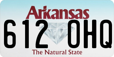 AR license plate 612OHQ