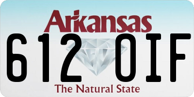 AR license plate 612OIF