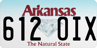 AR license plate 612OIX
