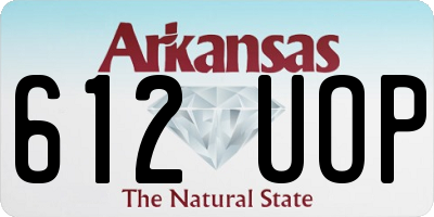 AR license plate 612UOP