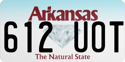 AR license plate 612UOT