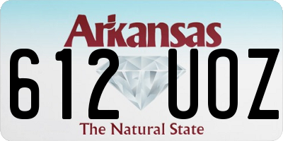AR license plate 612UOZ