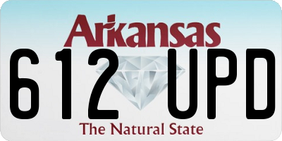AR license plate 612UPD
