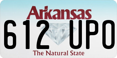 AR license plate 612UPO