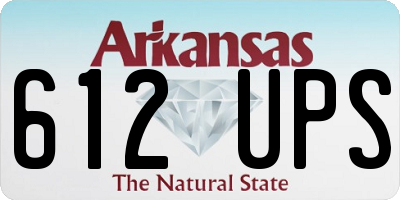 AR license plate 612UPS