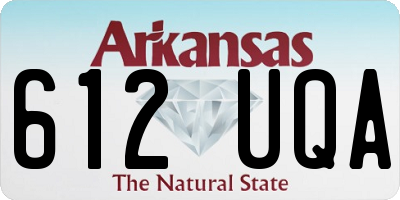AR license plate 612UQA