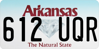 AR license plate 612UQR