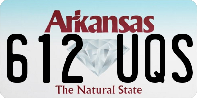 AR license plate 612UQS