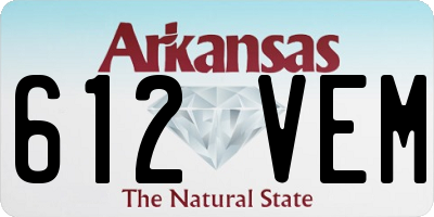 AR license plate 612VEM