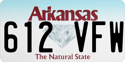 AR license plate 612VFW