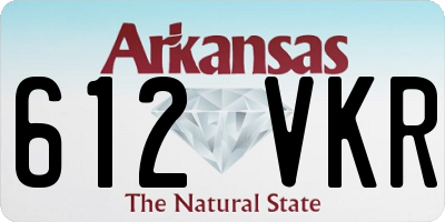AR license plate 612VKR