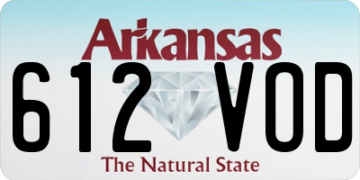AR license plate 612VOD