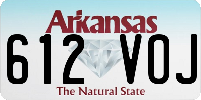 AR license plate 612VOJ