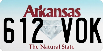AR license plate 612VOK