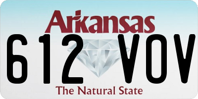 AR license plate 612VOV