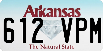 AR license plate 612VPM