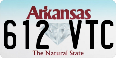 AR license plate 612VTC