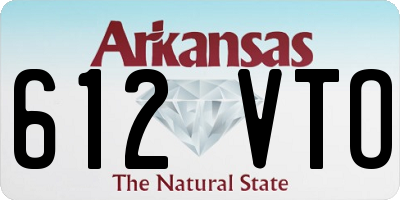 AR license plate 612VTO