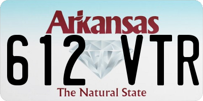 AR license plate 612VTR