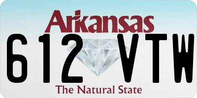 AR license plate 612VTW