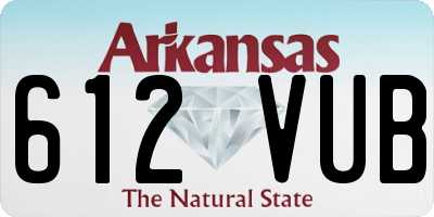 AR license plate 612VUB